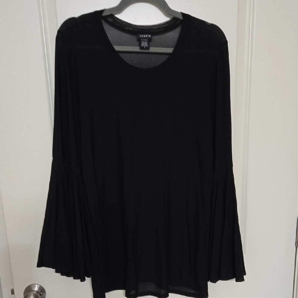Torrid Elegant Black Blouse